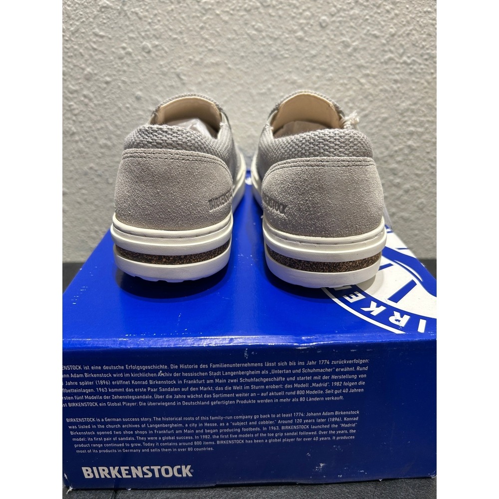 Birkenstock Barrie Slip On Sneaker Womens 38 L7 Grey Textile Suede New - Picture 3 of 10